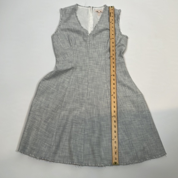 Rebecca Taylor Dress 8 Tweed Fabric Frayed Accent A-line EUC - Picture 7 of 10